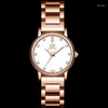 Wristwatches Fate Love Women's Watches Waterproof Luminous Stainless Steel Quartz Watch Set With Diamonds Original