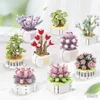 Блоки 9Style Building Blocks Flowers Pot Eternal Bouquet кирпичи Micro 3D Plant Model Diy Моделирование сочные украшения для детских подарков R230720