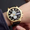 Wristwatches 2023 Luxury Watch Men's Belt Quartz Geneva Fashion Leisure Business Bulk Items Wholesale