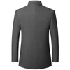 Men's Wool Blends Men's Woolen Blazer Jacket Coats Stand-up Collar Suit Chinese Style Slim Fit Casual Busines Cardigans Blends Long Coat HKD230718