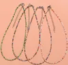 Colar de gargantilha de miçangas de cordão simples feminino colar de cordão pingente colorido feito à mão Bohemia Collier femme joias presente novo
