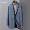 Men's Wool Blends 2022 new arrival winter jacket fashion High Quality Woolen Coat Men's Casual Wool trench coat Men Dress Jacket full Size M-4XL HKD230718