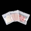 Enfants Masque Visage Transparent Zip Lock Emballage Sacs Chaussettes Écharpe Emballage Fermeture Éclair Pochettes avec Trou De Cintre sur Top251z