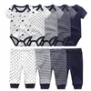 Clothing Sets 6/9/10 pieces baby girls' clothes born solid Skin-tight garmentpants cotton baby boys' clothes short sleeved girls' baby clothes cartoon 230719