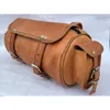 Sacs de rangement moto cuir fourche avant sac à outils pochette de selle bagage sacoche