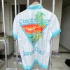 Mens Casual Shirts Young and energetic Casablanca summer mens clothing womens casual designer shipped in one day 230718
