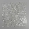 20x20mm colore bianco madreperla mosaico a conchiglia piastrella senza soluzione di continuità maglia backer piastrella da parete per bagno # MS123154n