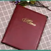 Hotel Restaurant PVC Recipe Book Loose-leaf Cover Menu Price List Leather Price List A La Carte Hotel Service Guides