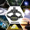 Headlamps D2 Headlamp High Lumens D Headlight Torch Inductive Motion Sensor 4T6 2COB Head Lamp Outdoor Flashlight Camping Fishing Caving HKD230719