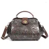 Borse da sera Baoersen Luxury Women Borse in vera pelle Borsa a tracolla elegante retrò da donna Bolsas floreale in rilievo