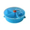 Autres fournitures d'oiseaux pour oiseaux Blue Resistant Bite Bowl Toy Transparent Wheel Training Feeder