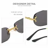 Lunettes de soleil HBK Lunettes de soleil en gros sans bordure pour femmes Lunettes de soleil carrées rétro sans cadre pour hommes Fournisseur en vrac pour lunettes de soleil de mode pour hommes 230718