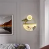 Настенные лампы Soura Creative Pattern Sconces Lights Современные светодиодные латунные светильники для домашнего постели