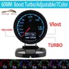 HB 7-цветово-индикативное датчик Turbo Boost Greage Gredi 7 Light Colors ЖК-дисплей с метром напряжения 60 мм 2 5 дюймов с датчиками Racing Daug283c