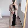 Gabardina feminina Miyake blusão plissado outono 2023 casaco de comprimento médio fino básico jaqueta de manga comprida para mulher