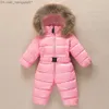 Hoodies Sweatshirts New Russian Winter Duck Down Jacket Boys' Children's Thick Ski Suits Girls' Bodysuit Baby Snowy Coat Children's Coat Baby Waterproof Coat Z230720