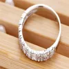 Whole-Silver Hochzeit 925 Sterling Silber Ringe für Frauen Lila Rot Simulierter Diamant Verlobungsring Stern Schmuck265P