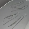Dangle Oorbellen Zilver Kleur Drop Voor Vrouwen Lange Snake Chain Kwastje Oor Lijn 2023 Koreaanse Mode Ontwerp Opknoping Oorbellen