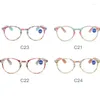 Lunettes de soleil rondes lunettes de lecture femmes mode Anti lumière bleue presbyte oeil femme ultra-léger Vintage lunettes 1.0- 4.0 avec tissu
