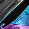 Luxos arco-íris Bolsas de ombro Bolsas de noite femininas Designer Kurt Geiger city Bolsas de axila Bolsa masculina Pochette de couro genuíno Bolsa transversal corpo transversal Clutch Messenger