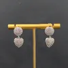 Boucles d'oreilles de luxe en forme de cœur avec diamants, boucles d'oreilles pendantes en forme de cœur à coutures rondes, boucles d'oreilles de boîte de nuit simples, boucles d'oreilles personnalisées, cadeaux PROM