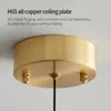 Lampes suspendues 2023 lustre lumière américaine luxe moderne en laiton porche couloir lampe créative pour salon