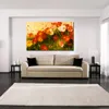 Textured Canvas Art Flowers Poppies in Celebration Handmade Abstract Oil Paintings Contemporary Wall Decor