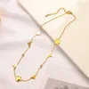 Never Fading Gold Plated Brand Designer Pendants Necklaces Crystal Stainless Steel Letter Choker Pendant Necklace Chain Jewelry Accessories Gifts 1917
