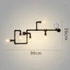 Wall Lamp Modern Nordic Industrial Light Water Pipe Lamps Remote Control For Foyer Bar Coffee Dining Room Home Decor