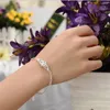 Link Bracelets Special Offer Fashion 925 Stamp Silver Color Bracelet For Woman Vintage Flowers Chain Fine Jewelry Wedding Party Lady Gifts