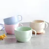 Koppar tefat miljövänlig abs dricker kopp te för mjölk lätt att rengöra plast