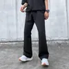 Pantalon homme E BOY noir Baggy fusées pantalon évasé Jogging homme Streetwear jambe pantalon pour hommes femmes coréennes