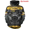 Hoodies للرجال أزياء هوديي خارج الطريق 3D المطبوعة بالكامل الخريف الرمز البريدي للجنسين هاراجوكو عرضية شارع شارع Switshirt sportswear xy349