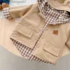 Mantel Reversible Babyjacke Bär Baumwolle Kapuze Kinderjacke Mädchen Junge Kleidung Lässige Kinderjacke 1-6Y Z230720