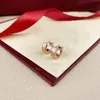 Orecchini firmati per uomo placcato oro argento colore orecchini con diamanti per ragazze gioielli donna orecchino moda popolare lusso amore 288N