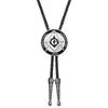 Bolo Ties Europe and America Freemason Fashion Leather Cord Necklace Bolo Tie HKD230719