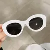 Okulary przeciwsłoneczne Ins Oversizes Cat Eye for Women Cute Owalne Grube Szklanki przeciwsłoneczne Chicki odcienie w stylu retro 2023