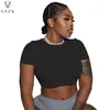 T-shirts pour femmes VAZN 2023 mode couleur Pure rue Hip Hop Style dame chemise femmes à manches courtes col rond décontracté