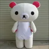 White Rilakkuma Mascot Costumes Animerade tema Japanese Bear Animal Cospaly Cartoon Mascot Character Halloween Purim Party Carniva283U