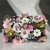 Evening Bags Boutique De FGG Elegant Women Flower Clutch Evening Bags Wedding Purses Bridal Handbags Party Dinner Bag 230719