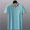 2023 Polo Shirt Summer Burbrerys Hommes Revers à manches courtes T-shirt de broderie Mode Coton Polos à manches courtes Hommes Tide Brand