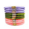 Bracciale rigido 19 colori Bracciale tibetano per ragazza Buddha Thailandia Monaco Mantra Buddista Jelly Amicizia per le donne