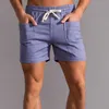 Herren Shorts Sommer Herren Gym Sweatshorts Baumwolle Casual Jogging Sport Shorts Männlich Einfarbig Atmungsaktiv Haus Nachtwäsche L230719