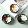 Premium Mini Decoration Organic Soy Wax Scented Candle With Dried Flowers