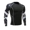 Rashgard 3D Compression Shirt Men Long Sleeve Sport Tシャツジムシャツメンズ長袖フィットネスTシャツ通気可能ランニングシャツ