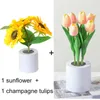 Другое домашнее декор DIY Custom, сделанная для VIP -подсолнечника Tulip Table Lamp 230718