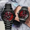 Wristwatches Sell Mens Watches Steel Waterproof For Creative Fashion 360 Rotating Car Wheel Dial Quartz Wristwatch Relogio Masculino