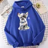 Sweats à capuche pour hommes Kawaii Dog Poster Est Doodled Imprimé Homme Casual S-Xxl Sweat Rétro Surdimensionné Sportswears Drôle Sweat À Capuche Hommes