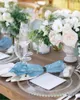 Serwetka stołowa 4/6/8pcs kuchnia świąteczna śnieżna Snowflake Blue Servins Dinner na wesele bankietowe dekorację imprezową