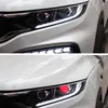 LED samochodowy podwójny obiektyw ksenonowy reflektor dla Honda XRV 20 15-20 18 Light Light Parking Uruchamianie Animacji Streamer przednia lampa streamerowa